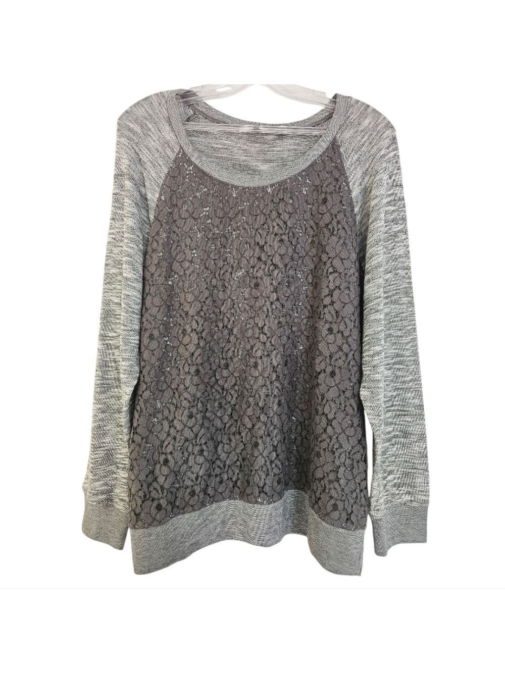 REITMANS Cotton Blend Gray Long Sleeve Crew Neck Sweatshirt Size 2X